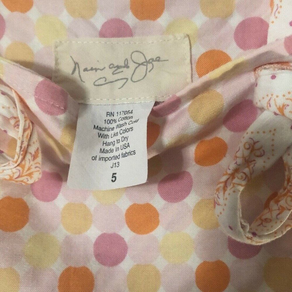 Nain And Joe By Hannah Kate Girls Orange Pink Gray - Picture 4 of 4